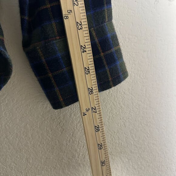 Rag & Bone Long Sleeve Shirt Men L Plaid Flannel Blue Green Gorp Winter Fall - Picture 9 of 16